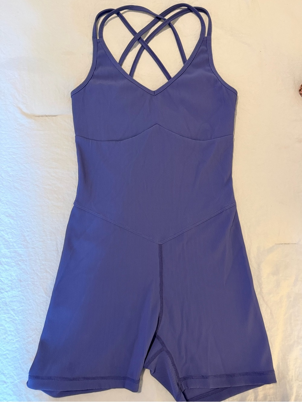 ZYIA Purple Crisscross Strappy One-Piece Bodysuit